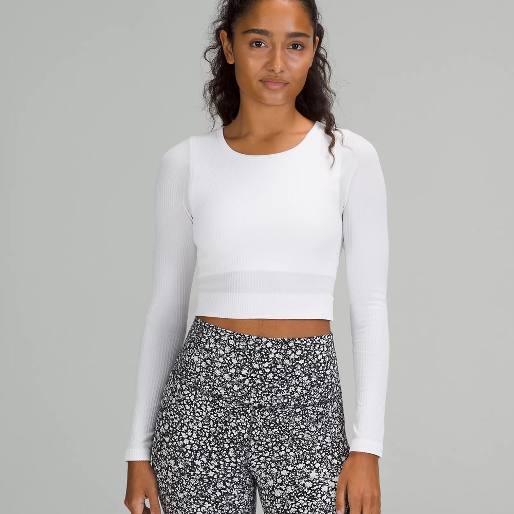 COPY - Lululemon Ebb to Street long sleeve shirt, white. Brand new with tags on.